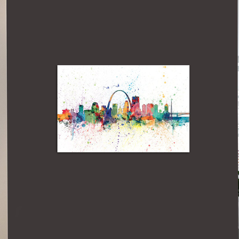 East Urban Home Rainbow Splash Skyline Series St Louis Missouri
