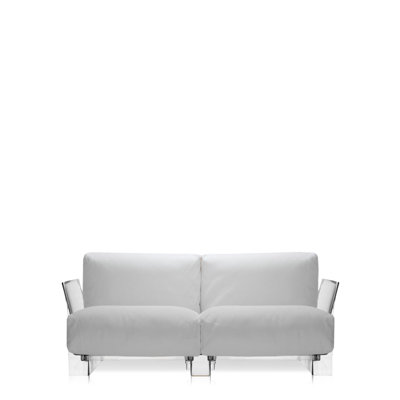 Pop Outdoor Two Seater Sofa With Cushion Kartell Color Sunbrella