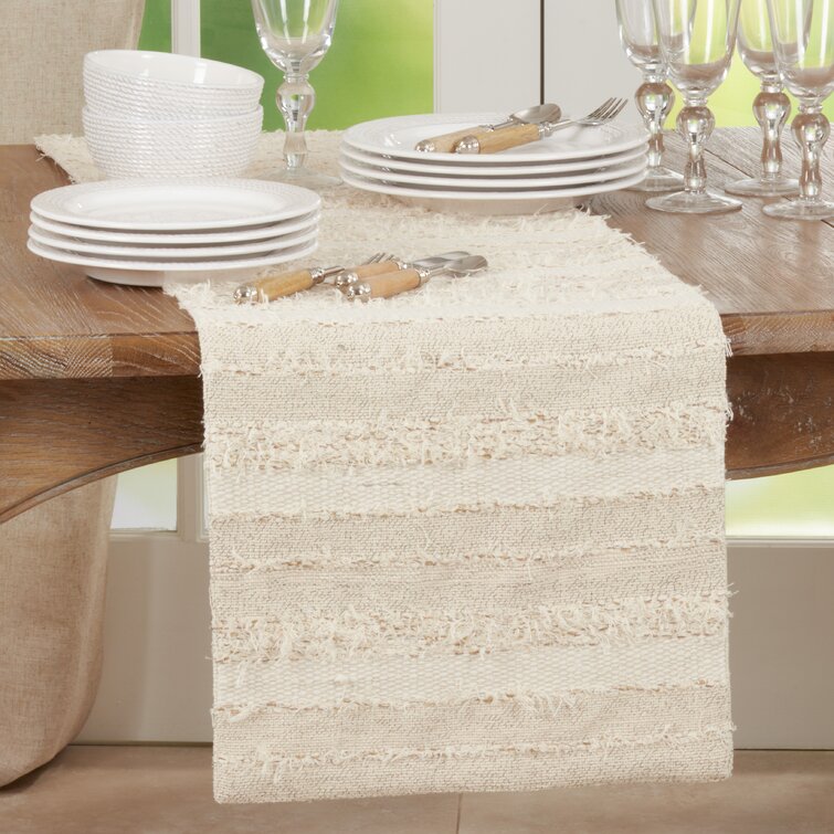 Wood Grain Print Tablecloth Tea Cover Table Runner Placemat Cotton Linen Decor 