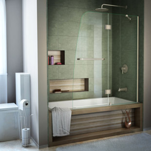 Aqua 48 X 58 Hinged Semi Frameless Tub Door Aqua 48 X 58 Hinged Semi Frameless Tub Door