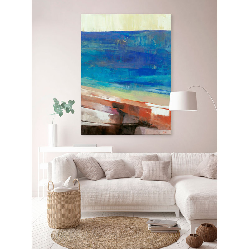 Greenbox Art Blue Ocean By Siri Selle Painting Print On Wrapped