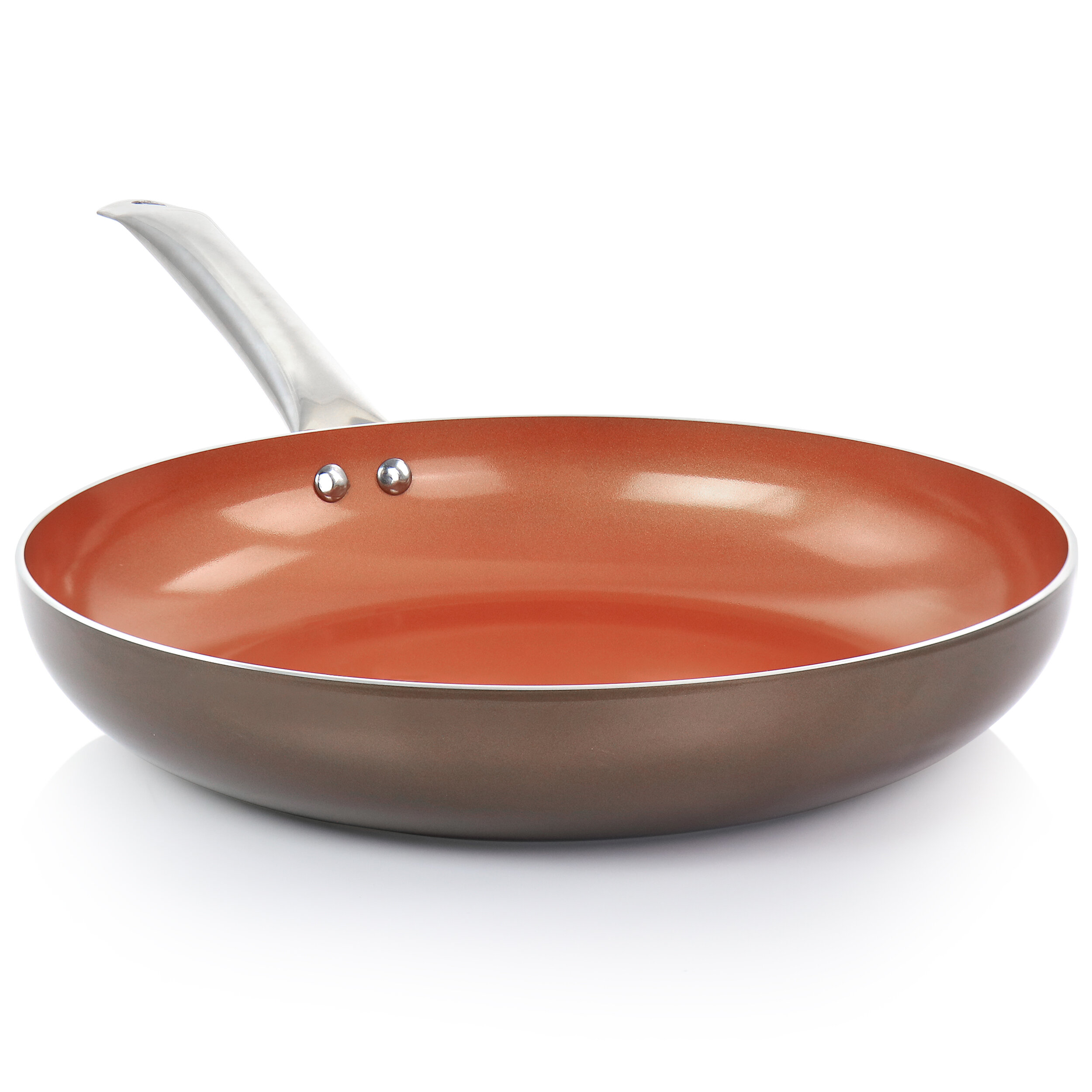 New Non-stick Copper Frying Square Grill Pan Skillet with Ceramic Coating 