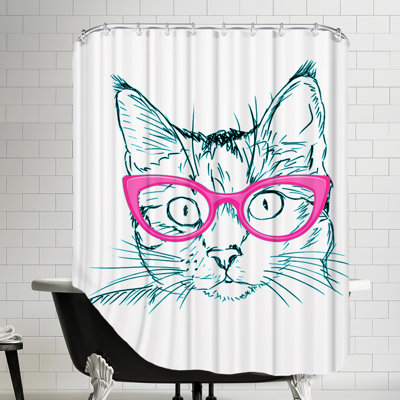 Art Work Single Shower Curtain East Urban Home Color White