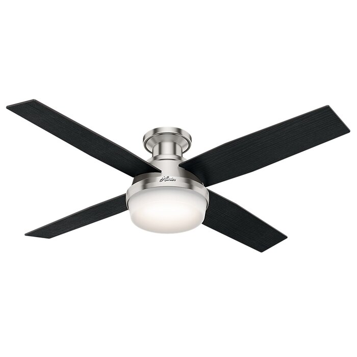 Hunter Fan 52 Dempsey 4 Blade Ceiling Fan With Remote Light Kit