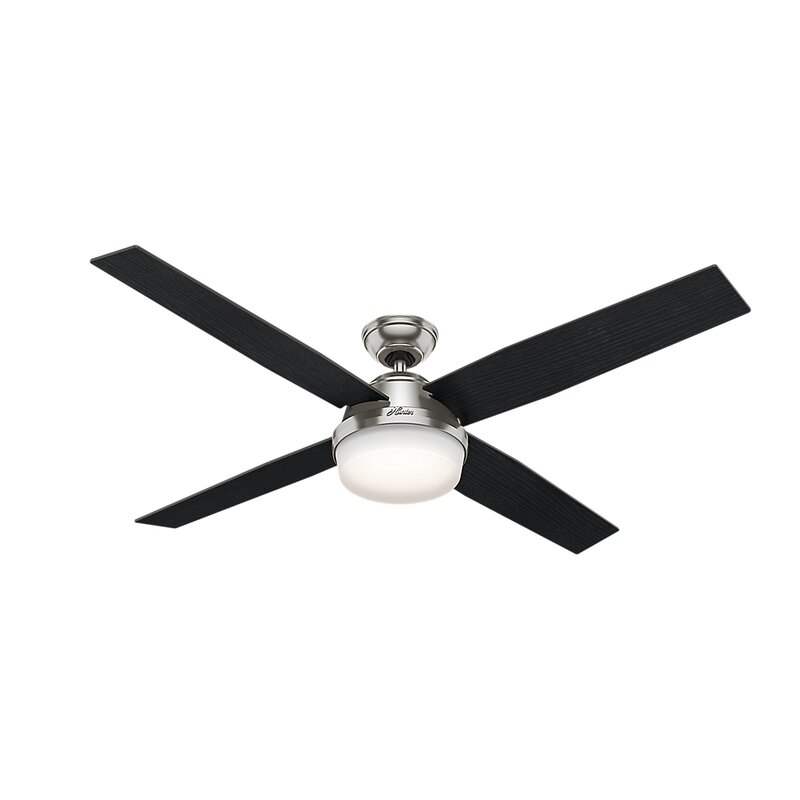 Hunter Fan 60 Dempsey 4 Blade Ceiling Fan With Remote Light Kit