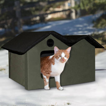 cheap heated cat house