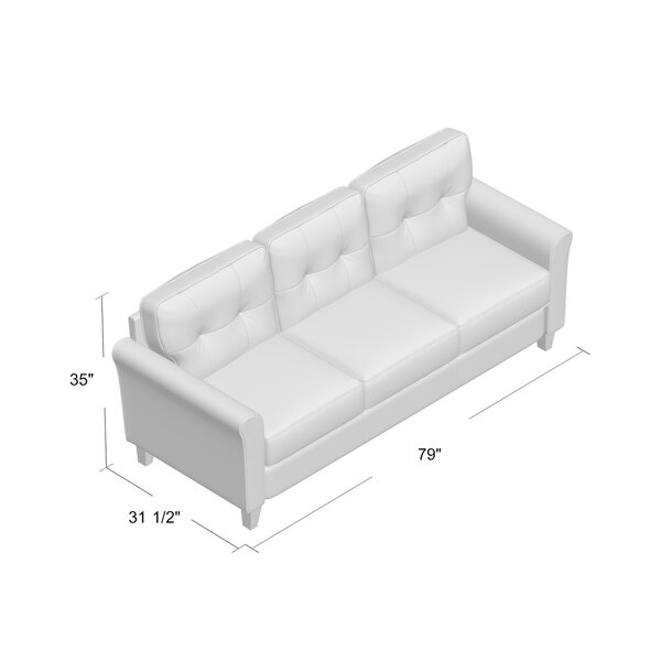 Kouchouk 78.74'' Linen Flared Arm Sofa