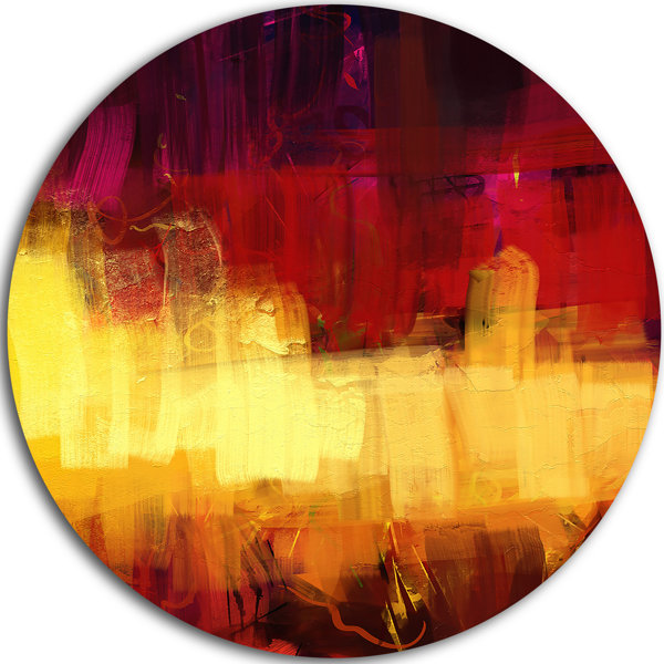 Designart Textured Digital Abstract Art Painting Print On Metal