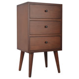 hafley three drawer end table
