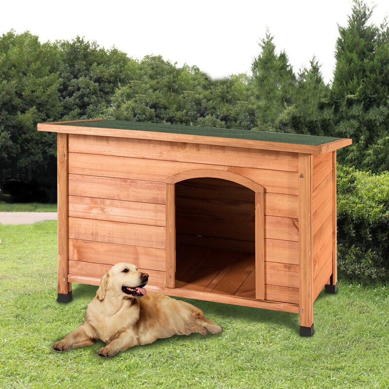 Tucker Murphy™ Pet Woodside Brown Wood Insulated Dog House 