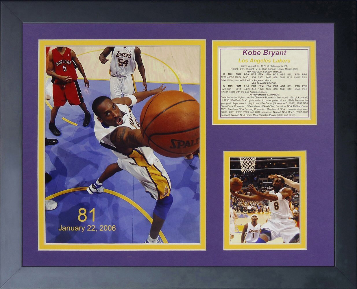 Kobe Bryant Picture Frame Memorabilia