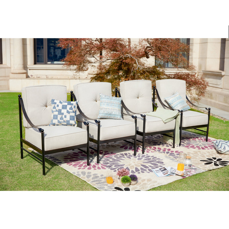 Alcott Hill Ritchie Lounge Patio Chair With Cushions Reviews