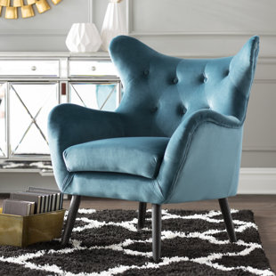 Bouck 30'' Wide Tufted Velvet Wingback Chair