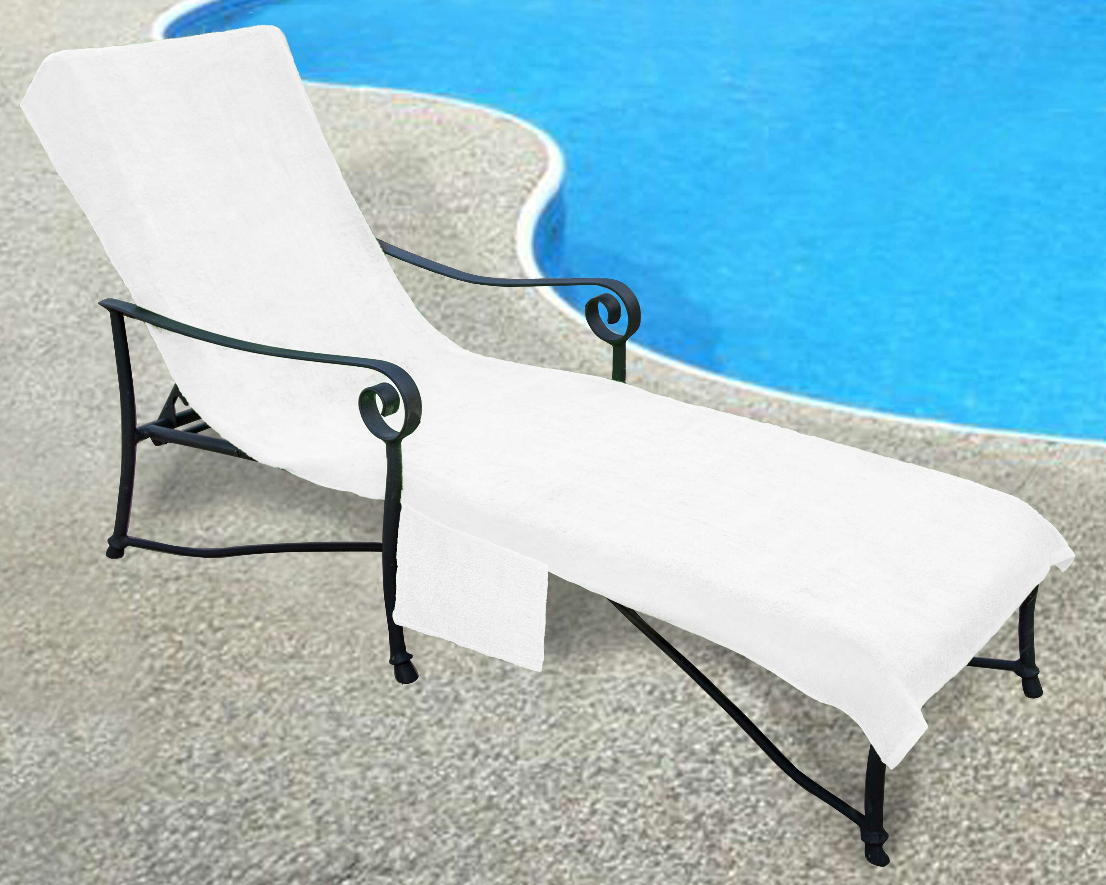 Terry Cloth Chaise Lounge Covers - Lattice Terry Lounge Cover Terry