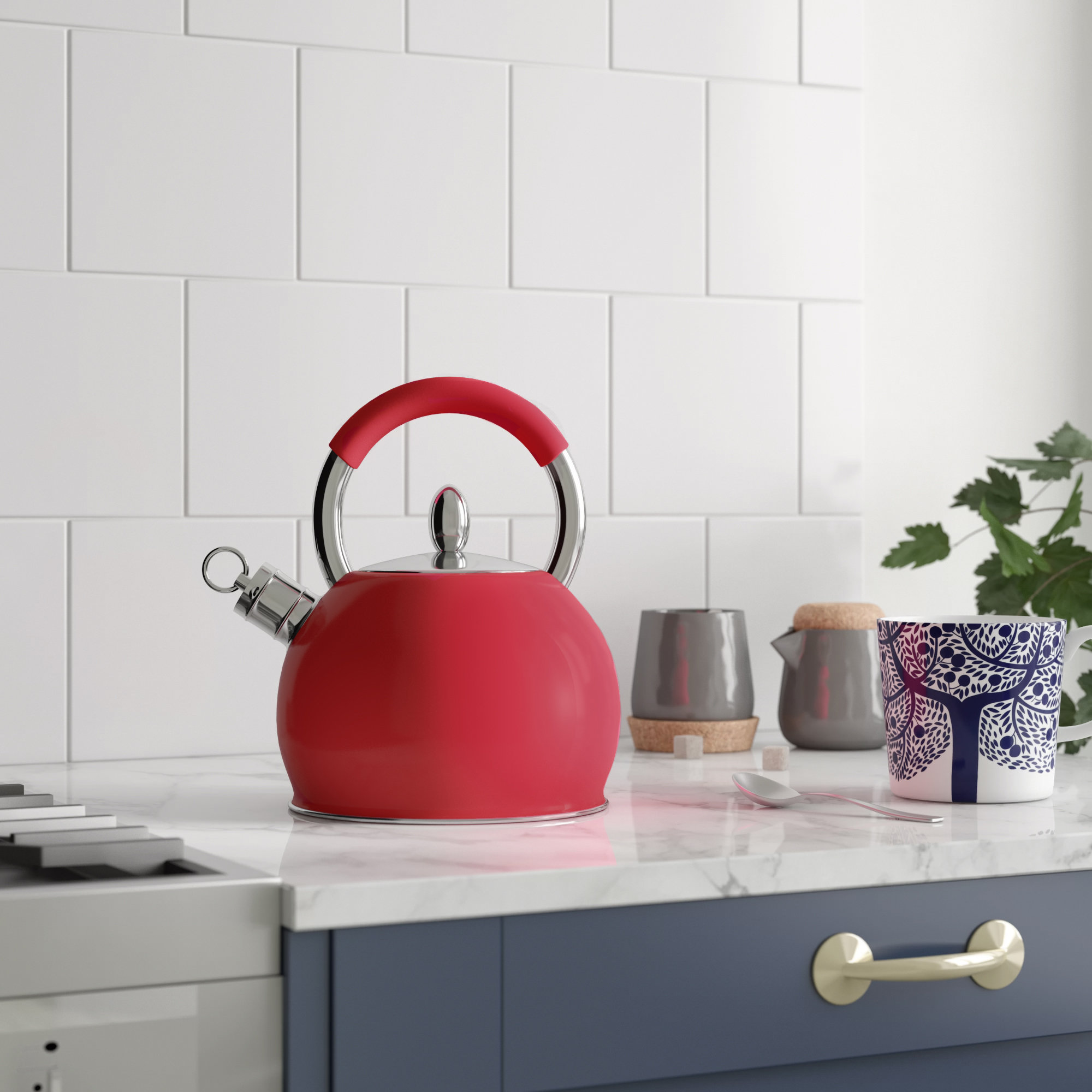 Edelstahl 3,4L Wasserkessel Flötenkessel Teekessel Wasserkocher Induktion