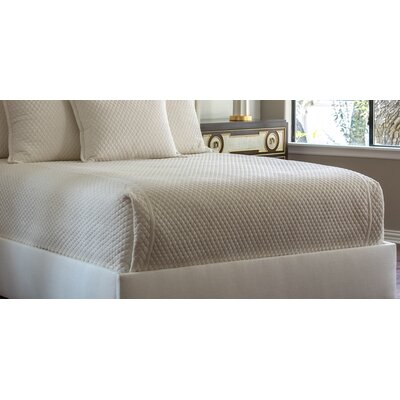 Laurie Diamond Quilted Basketweave Single Coverlet Lili Alessandra