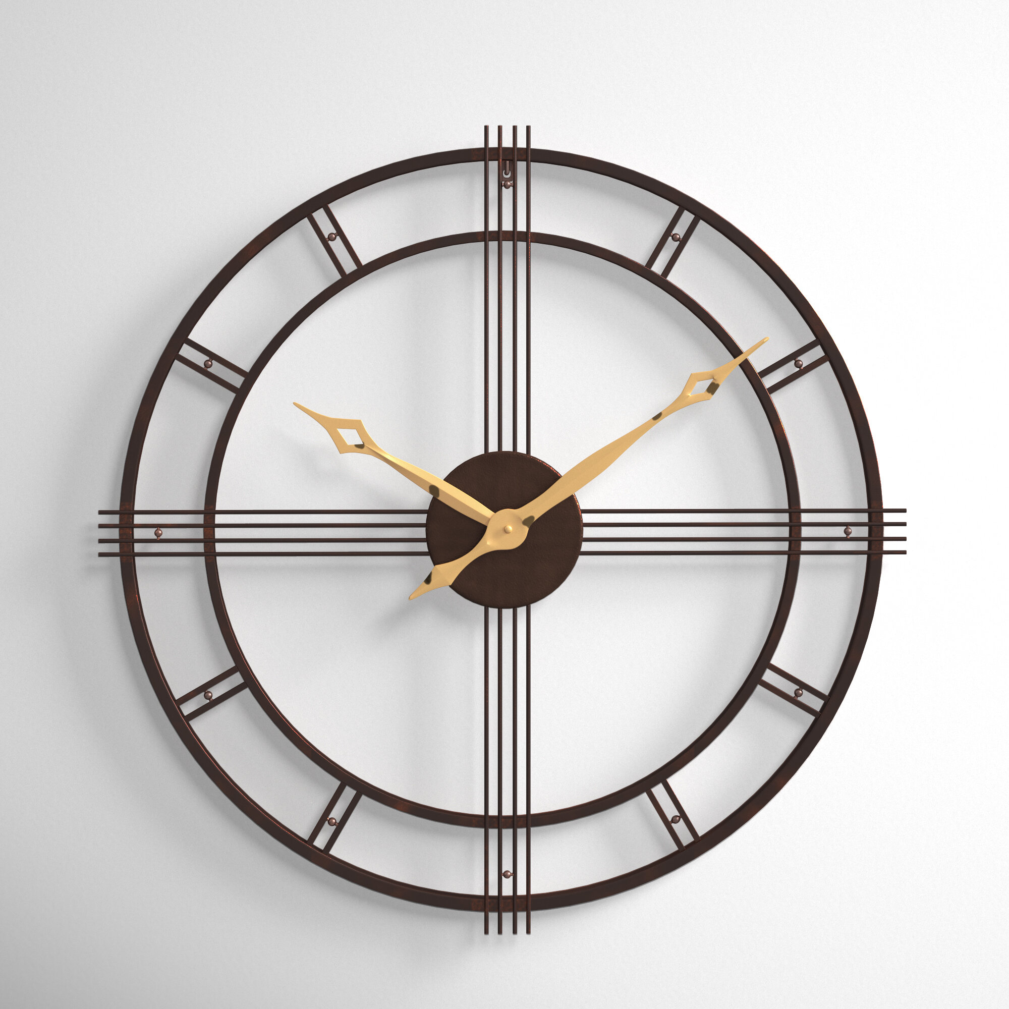 Full Scenic European Styles Wall Clock Rolled-Up Canvas Method Decorative Clocks 
