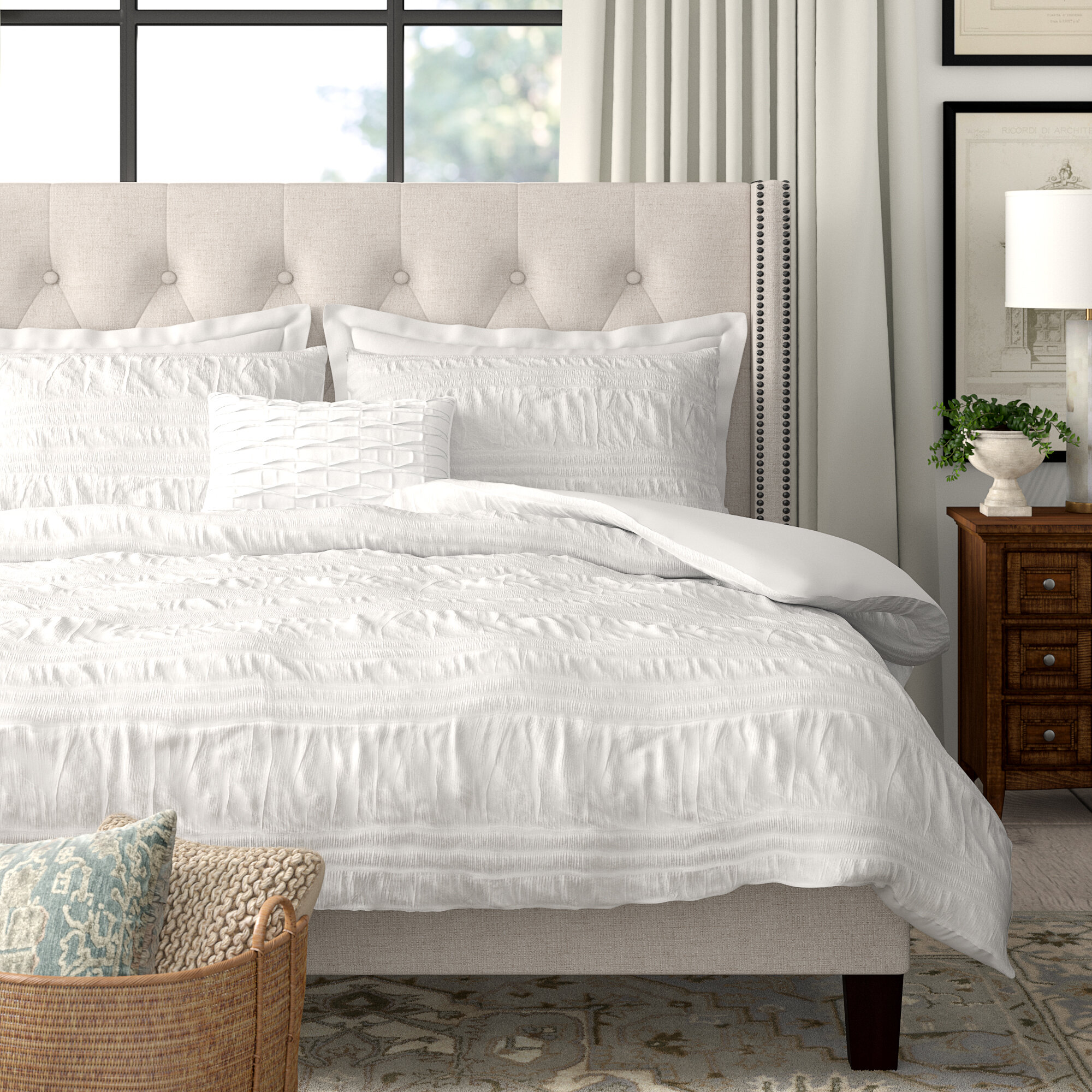 Greyleigh Fite Seersucker Duvet Cover Set Reviews Wayfair Ca