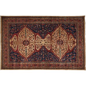 One-of-a-Kind Farahan Hand-Knotted Red Area Rug
