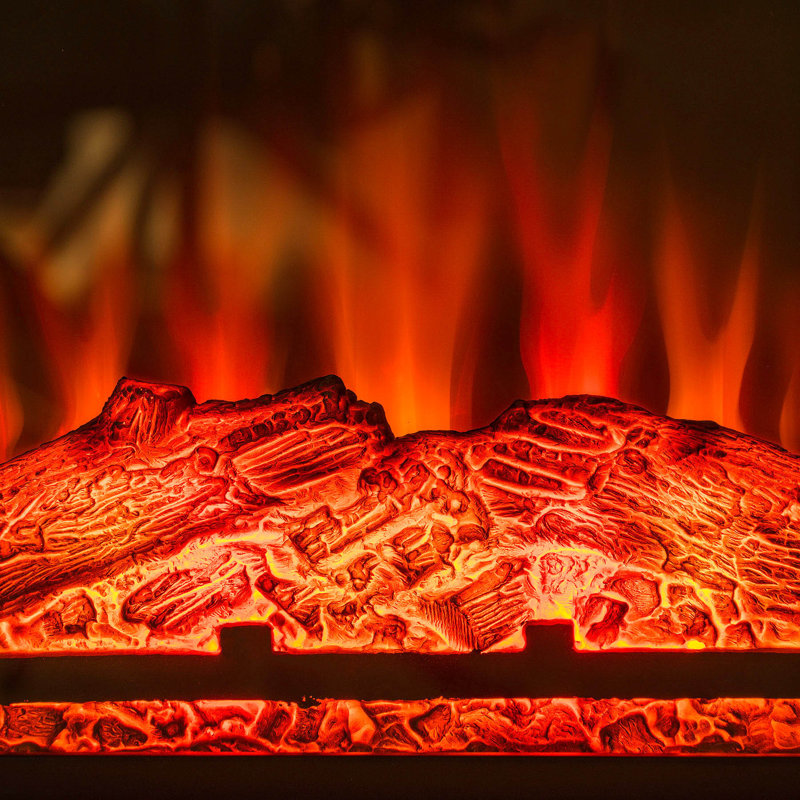Akdy Freestanding Wooden Mantel 3d Flames Electric Fireplace