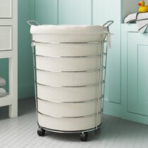 Deluxe Laundry Basket Fabric Hamper Wash Clothes Storage Bin Organiser With Lid 