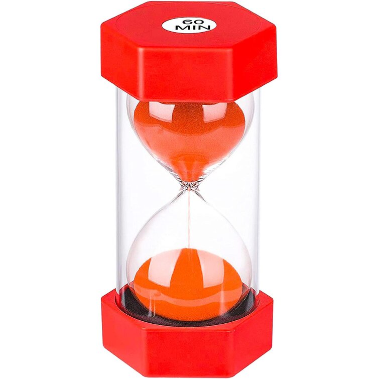 1 Minute Plastic Hourglass Sand Timer Clock Glow in The Dark Home Desk Decor 