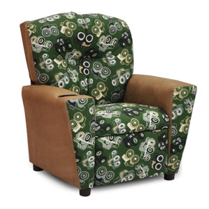 Mixy Kids Suede Recliner with Cup Holder and Storage Compartment by Kidz World