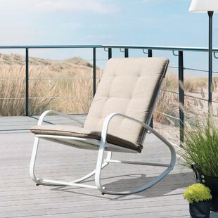 captiva designs outdoor rocking chair metal rocking chair with cushion