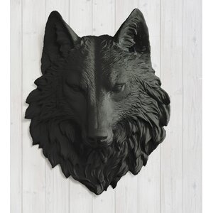 Sierra Faux Taxidermy Wolf Head Wall Du00e9cor