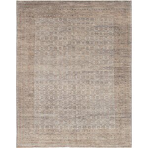 One-of-a-Kind Finest Ushak Hand-Woven Gray Area Rug