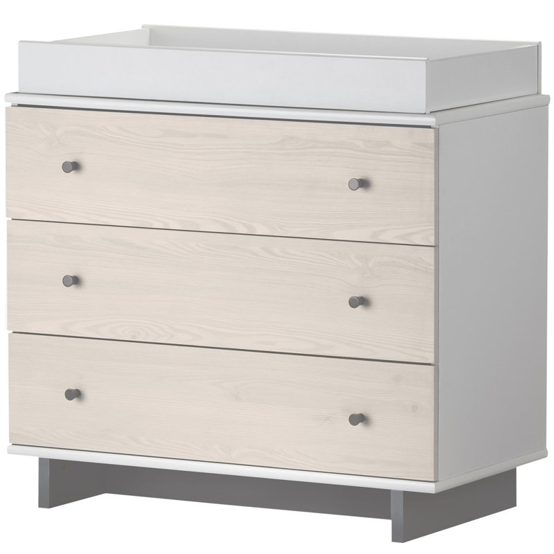 Little Seeds Maple Lane Dove 3 Drawer Changing Table Dresser