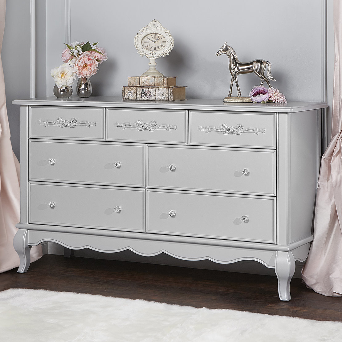 aurora 7 drawer double dresser