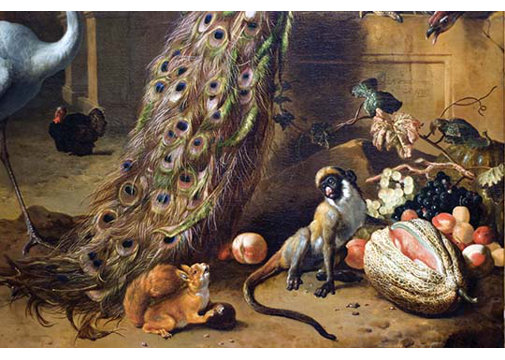 Buyenlarge Monkey and Squirrel with Melon from Peacocks ...