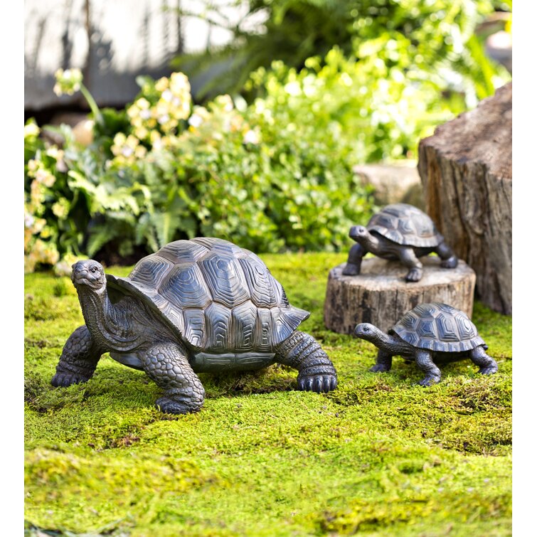 Resin Garden Statue Proch Turtle Sculpture Lucky Animal Tortoise Home Decor 