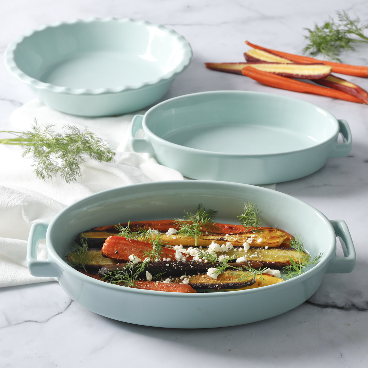 Martha Stewart 3 Piece Stoneware Bakeware Set Wayfair