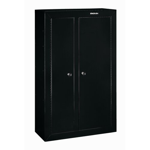 Stack On Double Door Security Cabinet In Gun Safe With Key Lock