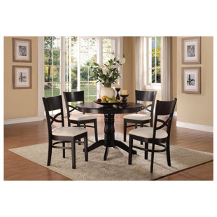 Solano Transitional Dinette 5 Piece Solid Wood Dining Set Solano Transitional Dinette 5 Piece Solid Wood Dining Set