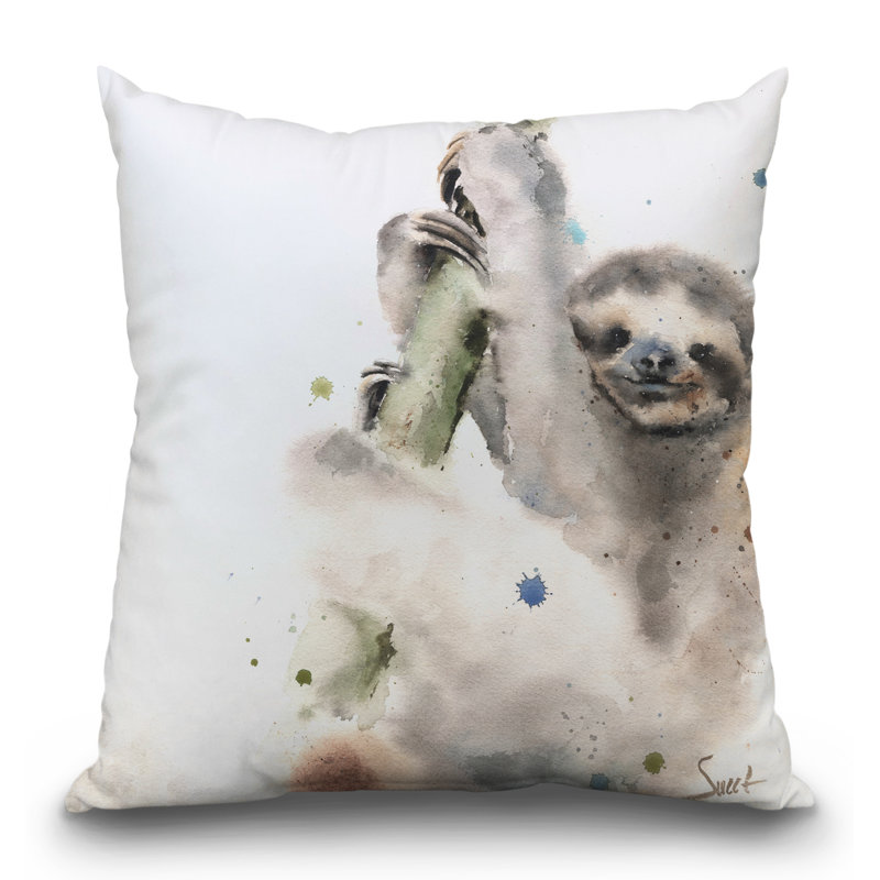 East Urban Home Sloth Throw Pillow Wayfair