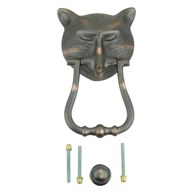 Black Cat Antique Cast Iron Authentic Traditional English Style Door Knocker New