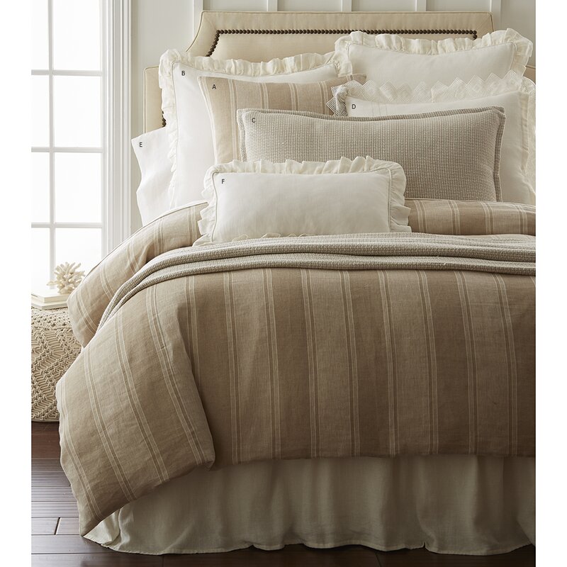 Amity Home Angus Ivory Linen Duvet Cover Set | Wayfair