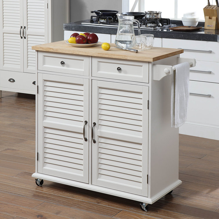 Highland Dunes Ottery Kitchen Cart With Solid Wood Reviews Wayfair