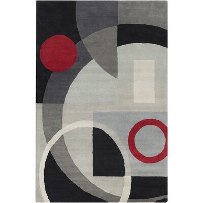 Oritz Hand Tufted Wool Grayblack Area Rug Brayden Studio