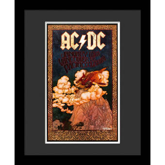 Latitude Run Acdc By Bob Masse Custom Framed Vintage Advertisement Poster Wayfair Ca