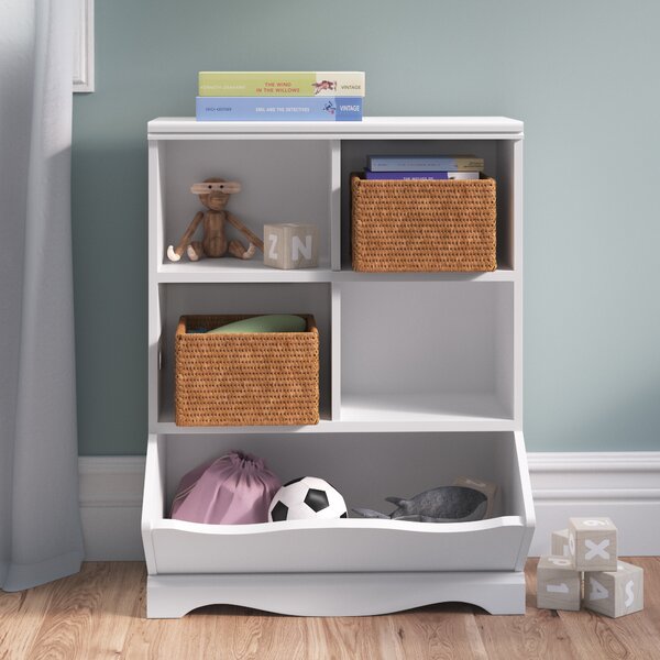 8 Cube Storage Unit White/Grey Boxes Childrens/Kids Bedroom Toy Basket Shelves 