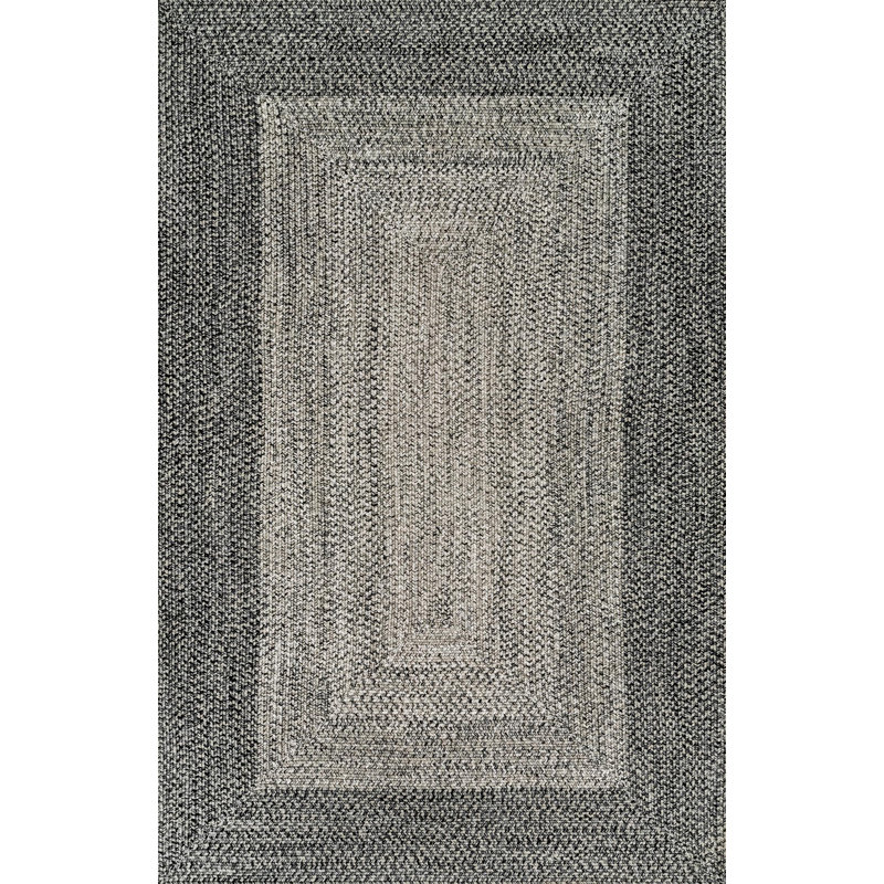 Gracie Oaks Vem Braided Charcoal Indoor Outdoor Area Rug Reviews Wayfair
