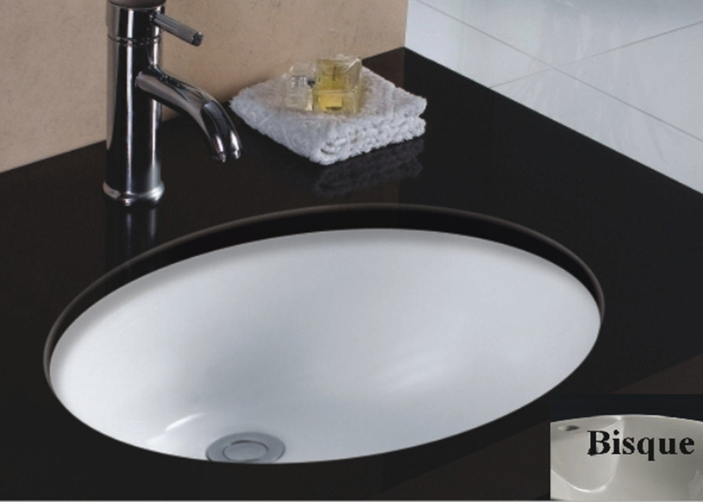 Rhythm Series Ceramic Oval Undermount Bathroom Sink with Overflow Rhythm Series Ceramic Oval Undermount Bathroom Sink with Overflow