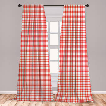 East Urban Home Ambesonne Plaid Curtains Checkered Pattern