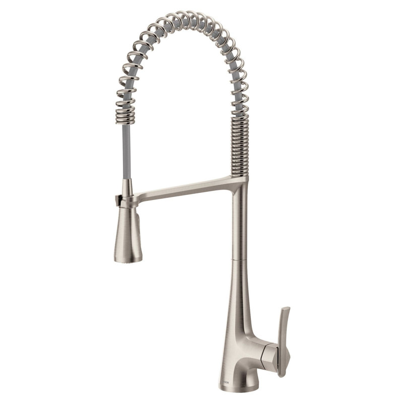 Moen Sinema Pre-Rinse High Arc Spring Pull Down Single ...
