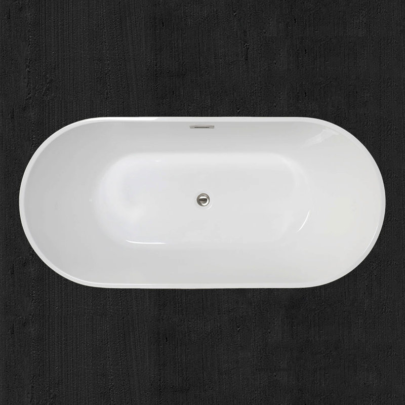 Woodbridge 59 X 30 Freestanding Soaking Acrylic Bathtub Reviews Wayfair