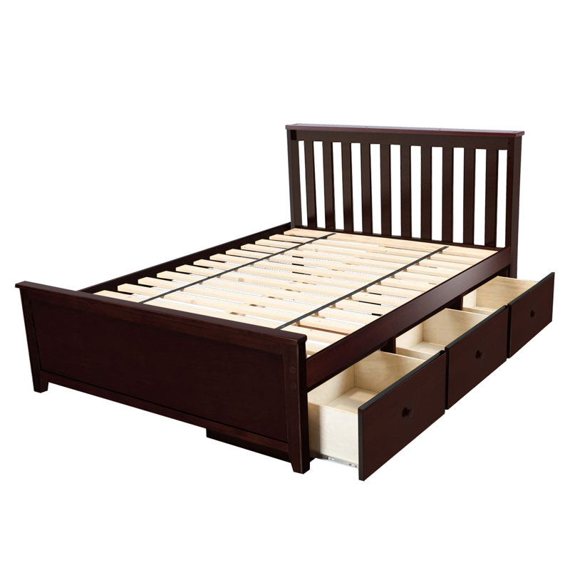Harriet Bee Peterlee Platform Bed With Storage Drawers Wayfair